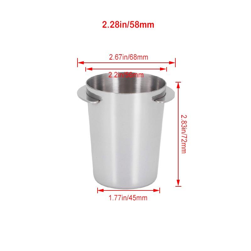 Чашка для дозирования кофе эспрессо, кофемашина коммерческого использования, измельчитель, приемник порошка, чашка для кофейного порошка из нержавеющей стали