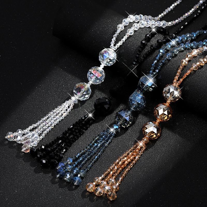 Привлекательное хрустальное ожерелье для женщин в ярких цветах, идеально подходящее для любого стиля моды