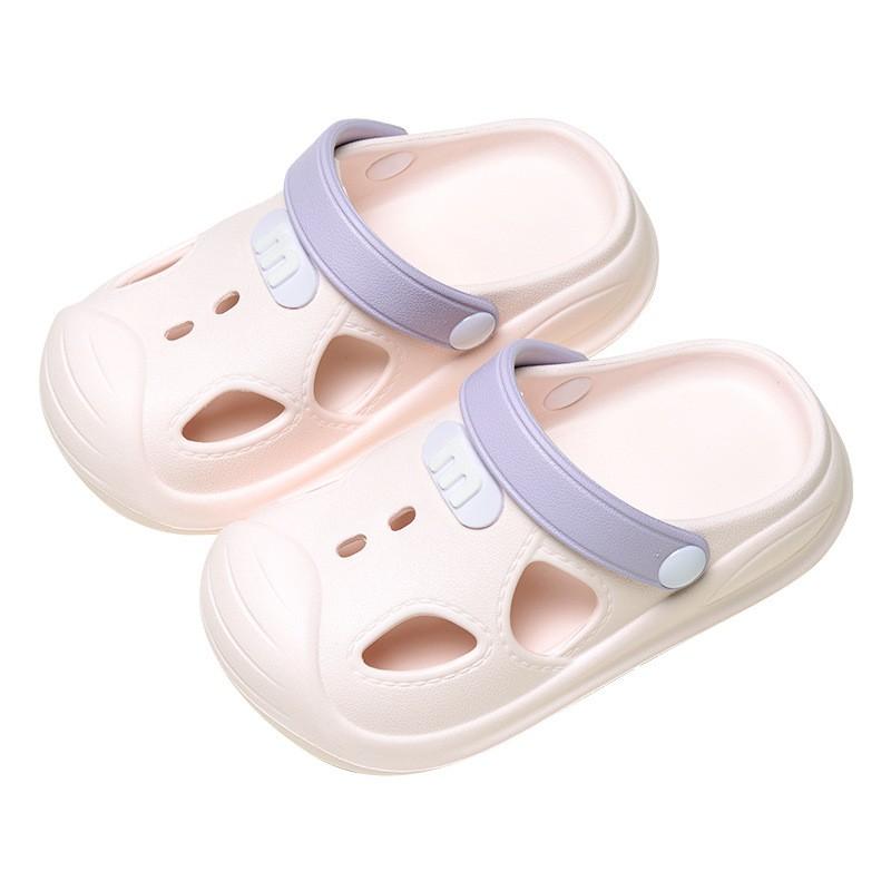 Детские удобные сандалии в стиле Crocs для пляжа, бассейна, игр на свежем воздухе, мягкие слипоны пастельных цветов