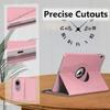Coque + Verre Trempé - BOOLING - pour iPad A16 (11") / pour iPad 10 2022 - Rotation 360° - Rose - Protection