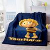 Biene Maja Personalized Name Blanket Lightweight Personalized Blanket Ultra-Soft Suitable for Livingroom Seaside Office Chair Chair All-Season Use