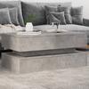 LED Coffee Table, Concrete Grey, 90x50x40 Cm