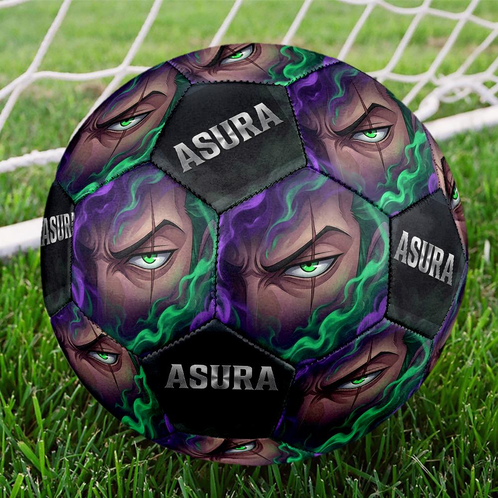 1pc One Piece Football Soccer Ball Size 5 Indoor Soccer Ball Fashion Colorful Backyard Game -Great For Sports Fans Gift HE32