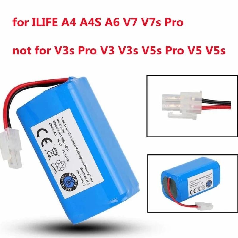 Новый/14,8 В, 2600 мАч, 3500 мАч, литиевая батарея для 14,4 В Ilife A4 A4s V7 A6 V7s Plus, робот-пылесос Ilife 4s1p, полная емкость