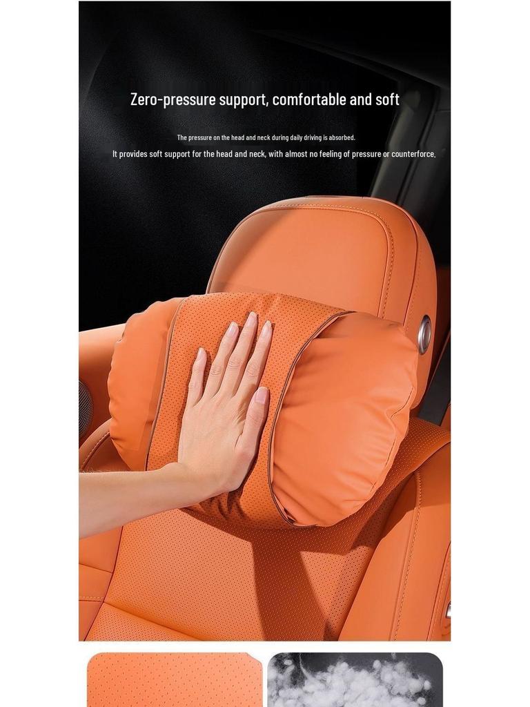 Universal Breathable Headrest Neck and Lumbar Support Pillow for Ideal L6L7L8L9 - All-Season Car Interior Accessory