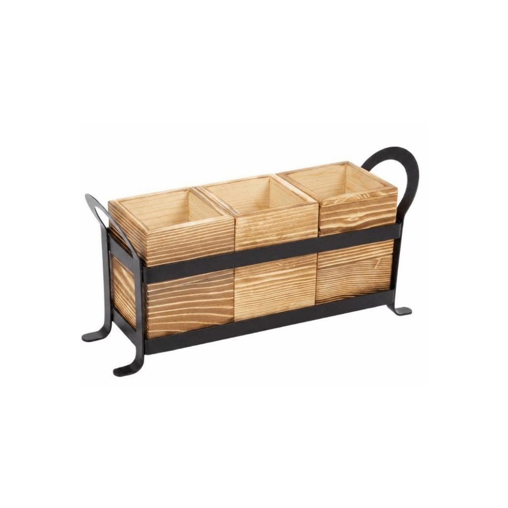 Large Capacity Tableware Storage Box Space Saving Flatware Organizer Farmhouse