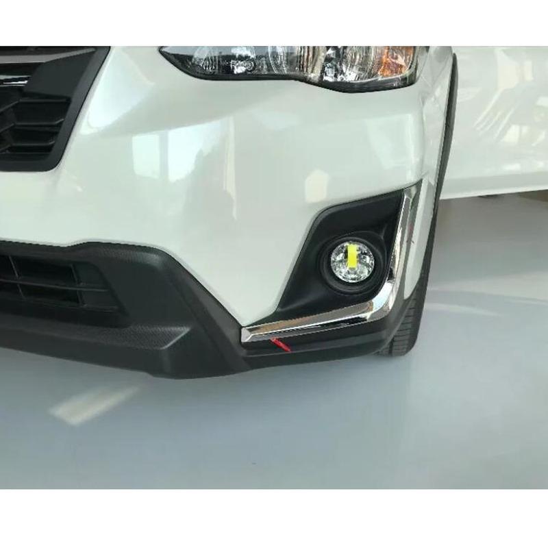 Горячая распродажа! Наклейка на рамку передних противотуманных фар SUBARU XV 2018, хромированная отделка из ABS-пластика, рамка капота.