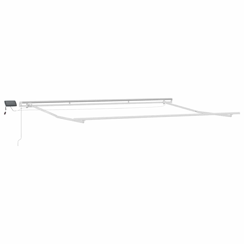 Retractable Awning Green and White 450 x 300 cm