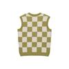 Vans V-Neck Checkered Fitted Sleeveless Vest Women Tops Green VN000F6WBD4