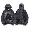 Vintage Washed Graphic Hoodie Loose Fit Streetwear Men Women Teens
