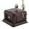 2pcs Red Bronze Record Player Model Bronze Gramophone Turntable Gramophone Ornament  Entryway Decor