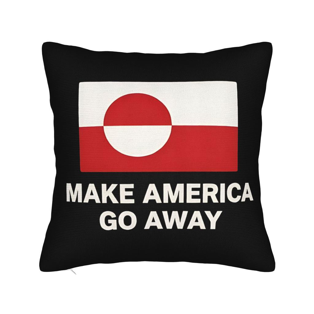 Nu Det Nu uk Greenland flag Pillowcase Polyester Cushion Cover Gift MAGA Throw Pillow Case Cover Home Zippered 4040cm