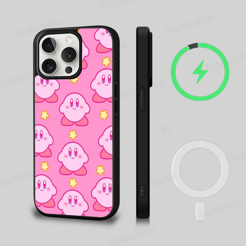 Звезды K-Kirby Прозрачный Для Magsafe Магнитный Беспроводной Чехол Для Телефона Для IPhone 11 12 13 14 15 16 17 Pro Max Plus Чехол