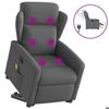 VidaXL Electric Massage Recliner Dark Grey Fabric 3303165
