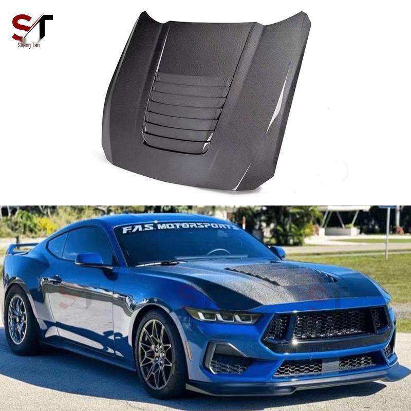 Suitable for 24 Ford Mustang: Carbon Fiber Engine Hood Body Kit