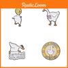 Animal Cartoon Eyecatching Duck Goose Brooch Collection In Alloy For Accessories Fun