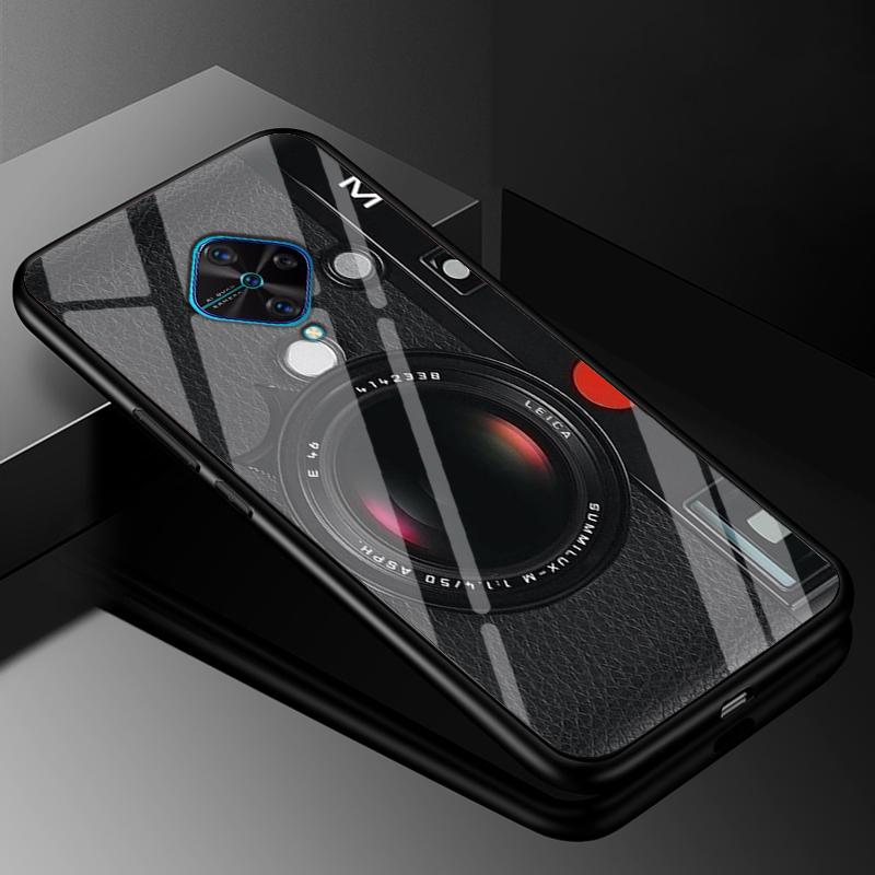 Tempered Glass Case For Vivo V17 Case Russia Glass Back Cover Soft Bumper For Vivo V17 Phone Cases V 17 Funda Y9s S1 Pro Coque
