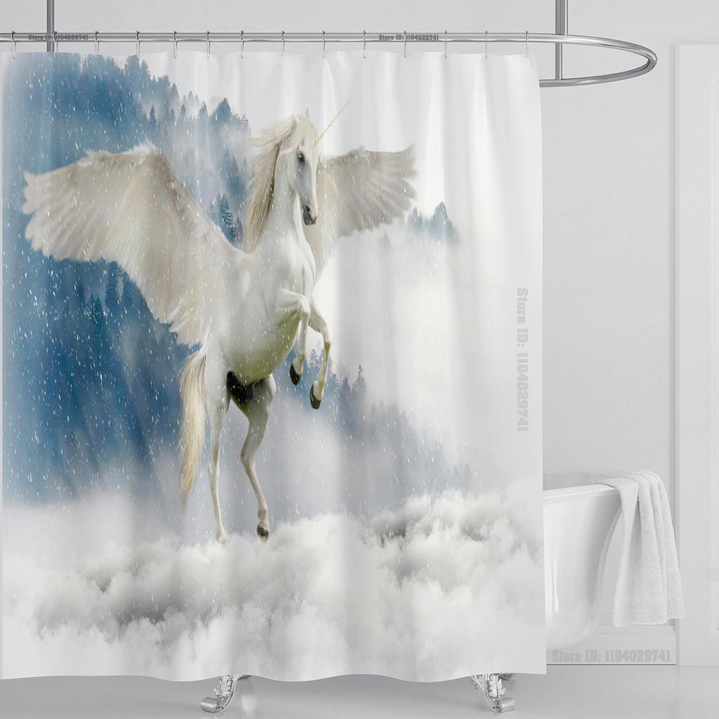 Кошка Собака Смешной Мультяшный Креативная Личность Шторки для Душа Милый 3D Принт ПВХ Ткань С Крючками Водонепроницаемая Декорация для Ванной