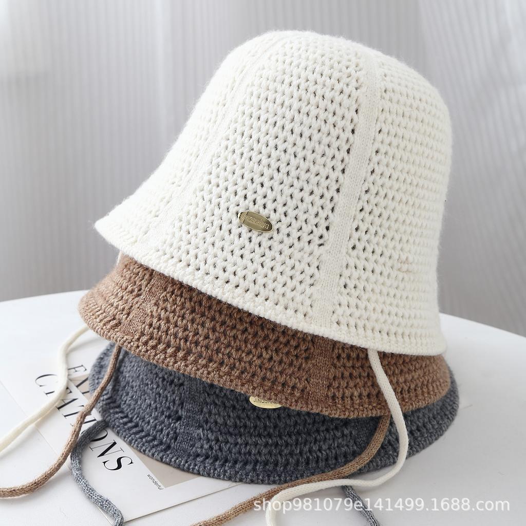 ins Xiaoxiangfeng face covering high cold bucket hat outdoor shading hollow sunscreen versatile basin hat bucket hat women