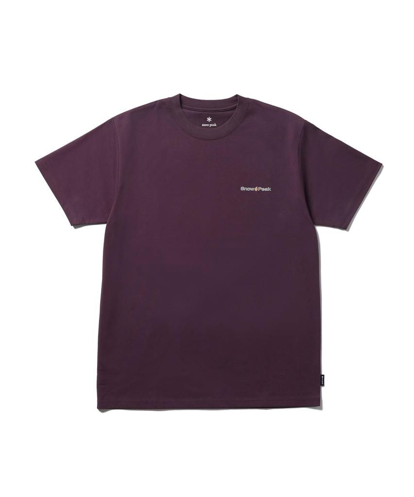 Snow Peak Warm Oneself Size Perfect for and Outdoor Activities T-Shirt, L, Burgundy, TS-25SU104, Festivals, Camping,