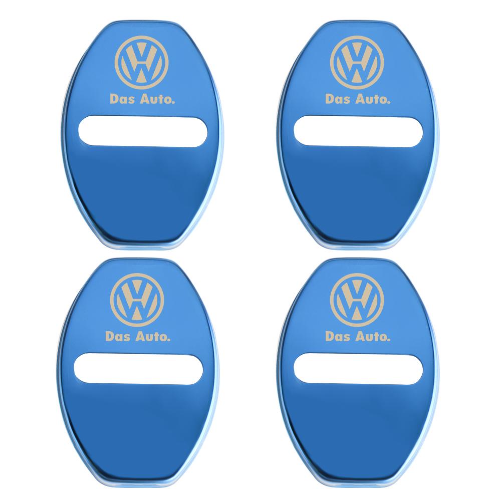 4pcs Car Door Lock Cover Badge Car Sticker for Volkswagen Golf 7 5 CC Passat GTD B6 Mk4 VW Tiguan Mk7 Scirocco Auto Accessories