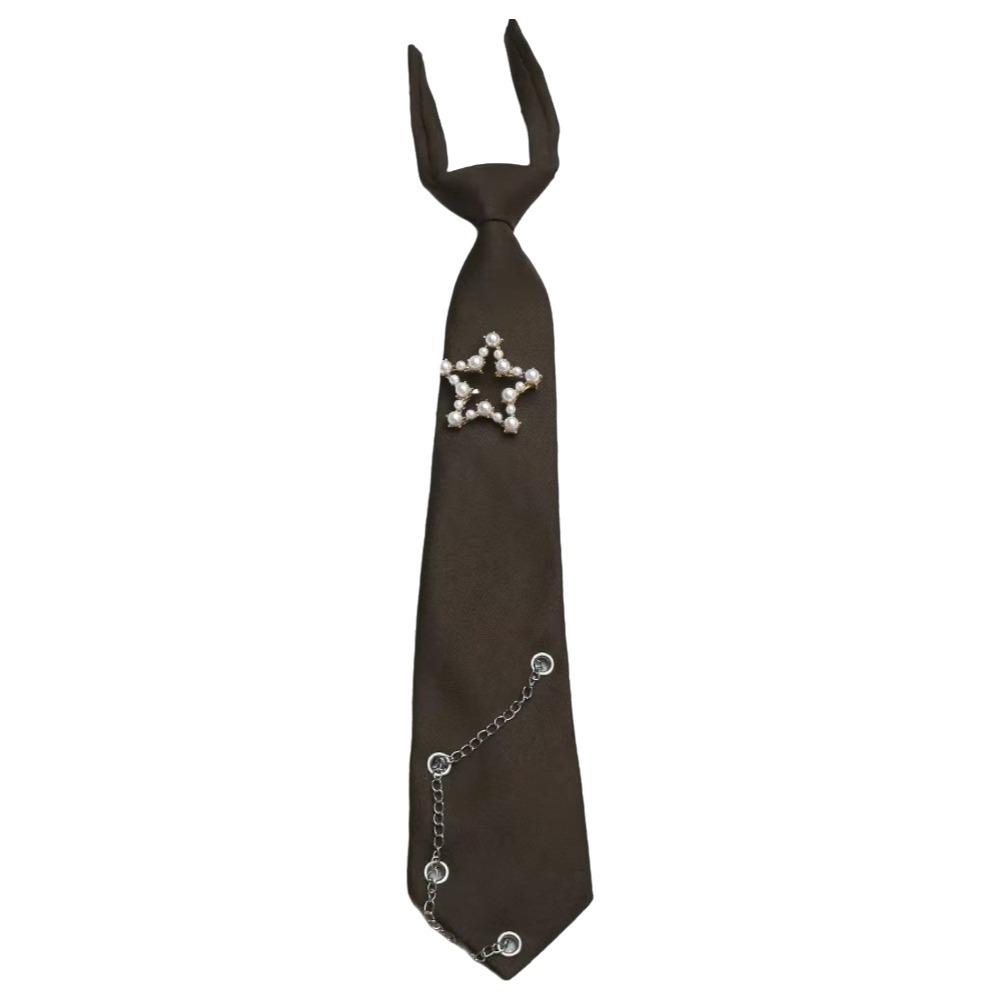 Korean Style Long Necktie Choker Shirt Tie Simple Star Tie Performance