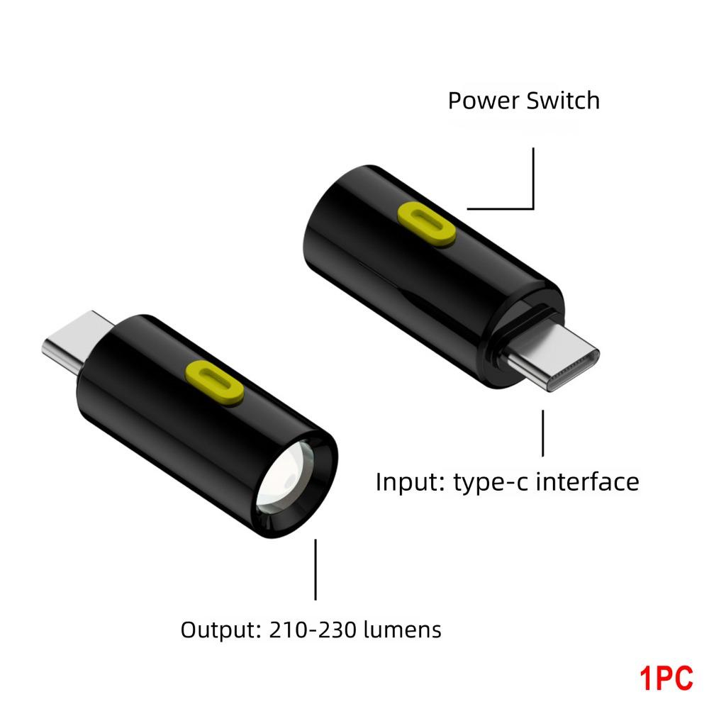 NEW 230 High Lumens Type-C Mini Flashlight Portable Plug and Play LED Flashlight with Lanyard USB C Emergency Lamp Mobile Phone