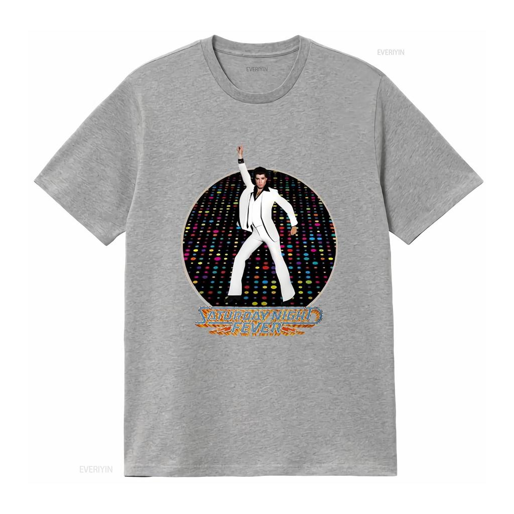 SATURDAY NIGHT FEVER Vintage Movie Poster T Shirt vintage Washed Comfortable graphic streetwear Unisex homme Soft Breathable