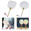 Blank Rice Paper Fan Round Fan DIY Paper Hand Fan Wedding Fan Decorative Painting Fan Blank DIY Fan Kids