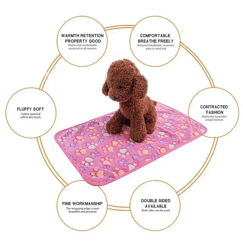 Одеяло для домашних животных Mascotas Cama Perros Cachorro Мягкий милый принт для домашних животных Флисовый коврик для сна Подушка для собак и кошек Милая подушка