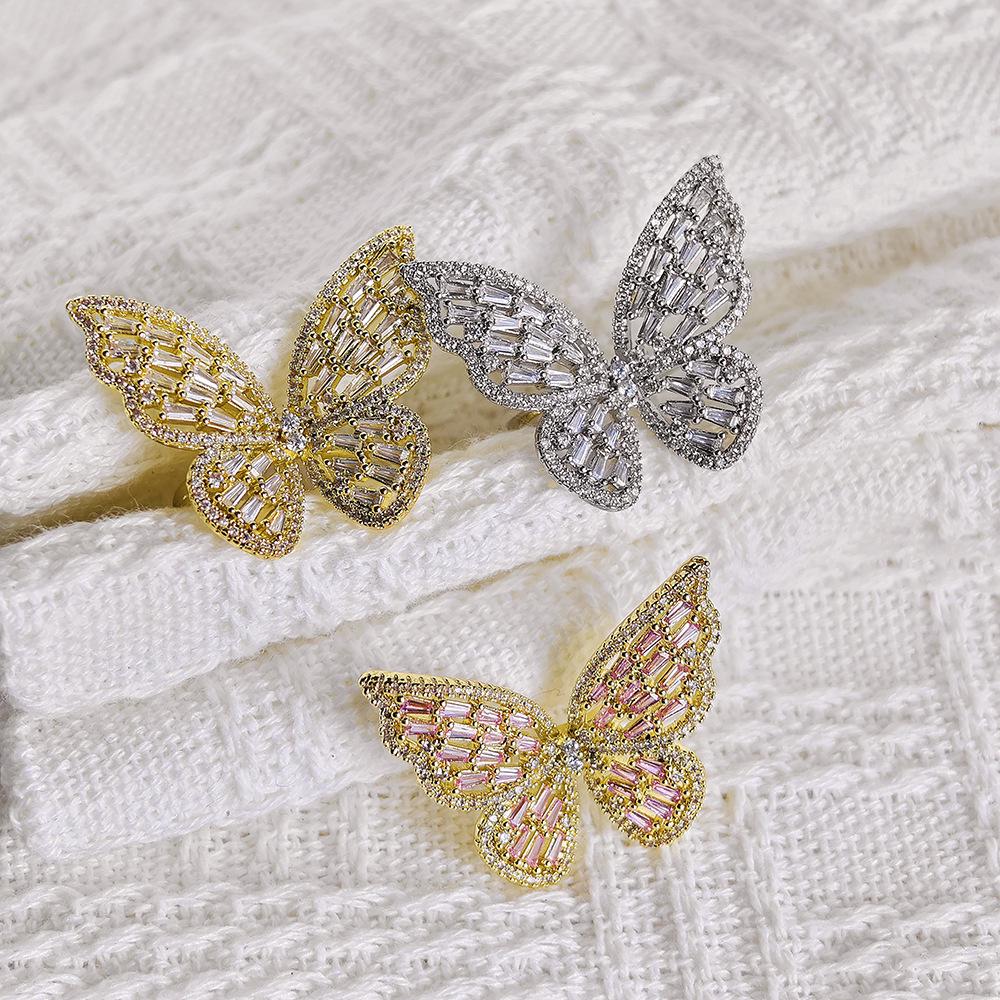 Hollow Butterfly Exaggerated Ring - Hand Jewelry R7146