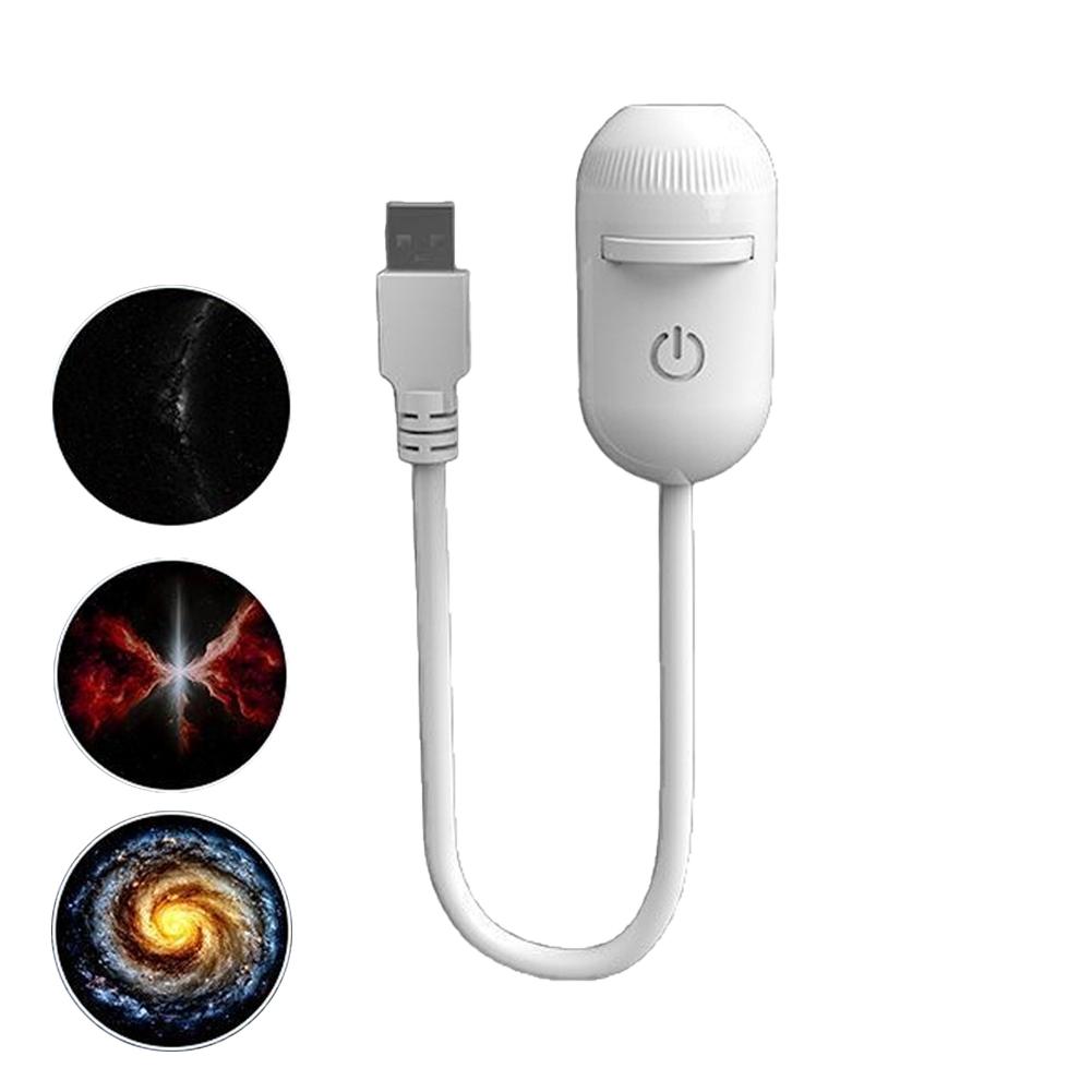 USB HD Галактика Звездная Проекционная Лампа Ночное Небо Светодиодная Атмосферная Лампа Пулевая Головка Холодный Белый Регулируемая Яркость 3 Режима Plug Play