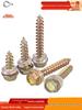 M5 Iron Zinc Hex Washer Head Self-Tapping Steel Wood Screw with Pad and Pointed Tip