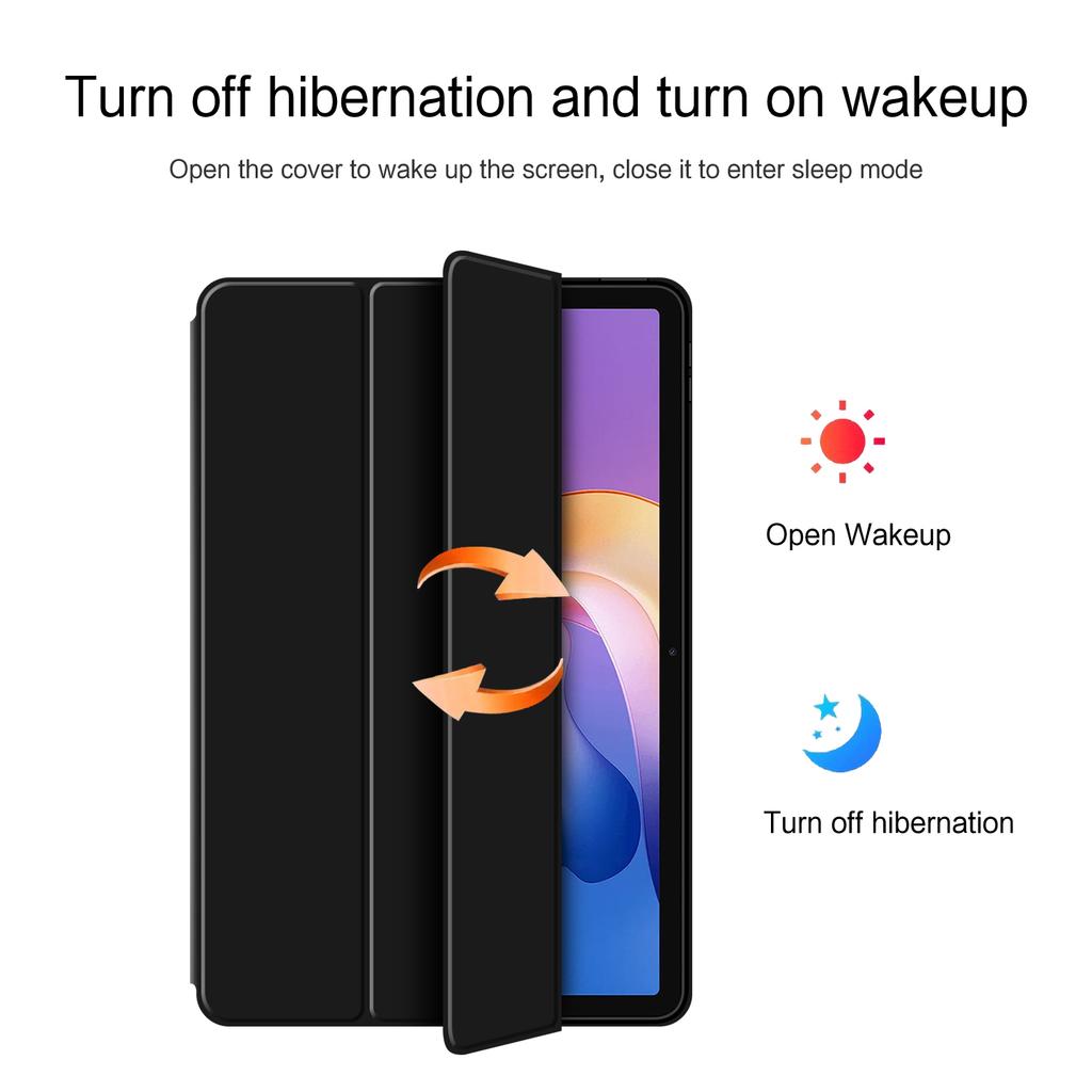 Для Xiaomi Redmi Pad 2 Чехол из ПУ кожи с ТПУ задником Тройная подставка Обложка для планшета