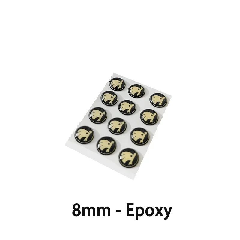 2026 Hot 10PCS 14mm Car Remote Key Sticker Emblem Decal For Skoda Octavia Kodiaq Fabia Superb Rapid Kamiq Karoq Derivati Yeti En