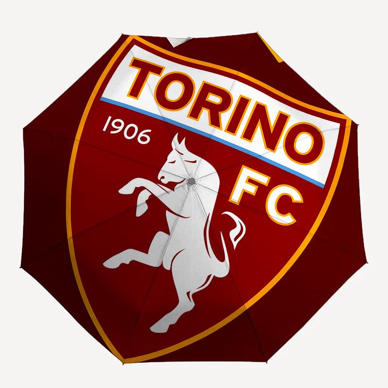 Torino FC, Emblem Automatic Opening and Closing, 8 rib Structure Portable Umbrella, Suitable for Men and Women in All Seasons Perfect Gift
