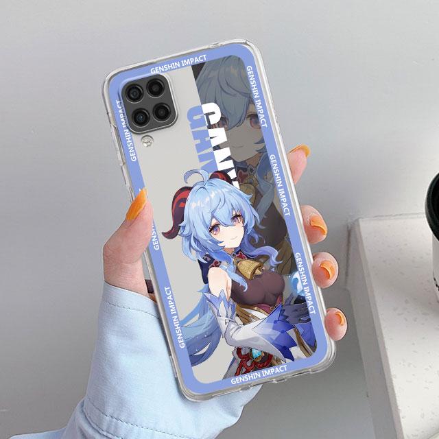 Genshin Impact Game милый прозрачный чехол для Samsung Galaxy A52 A12 A51 A32 A21s A71 A32 A22 50 A70 A31 A72 5G чехол для телефона