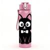 1PC Gentleman Black Cat 750ml Color Plastic Sports Water Bottle Leakproof Flip Straw Lid Suitable for Sports Office Home Use