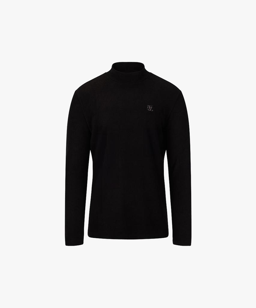 FAIRLIAR GOLF Men'S High-Neck T-Shirt (Black)
