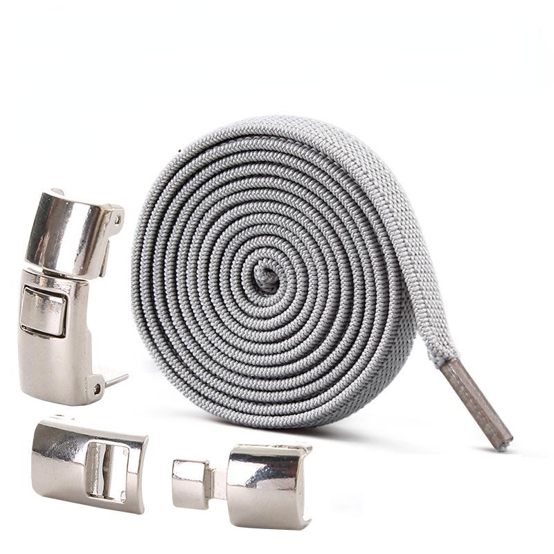 Новые шнурки для обуви без завязок, эластичные шнурки с замком для детей и взрослых, быстрые ленивые шнурки с металлическим замком, шнурки для обуви