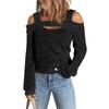 Euro Style Long Sleeve T Shirt For Women With French Cashmere And Padded Patchwork For Casual Streetwear