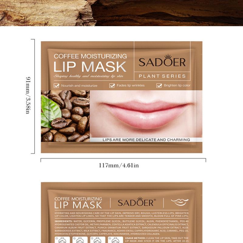 Маска для губ 8 г SADOER Collagen Plant Lip Mask Fading Lip Pattern Pack