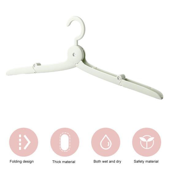 Clothes Hanger Durable Foldable Travel Hanger Space-Saving Windproof Non-Slip Drying Rack for Home Hotel