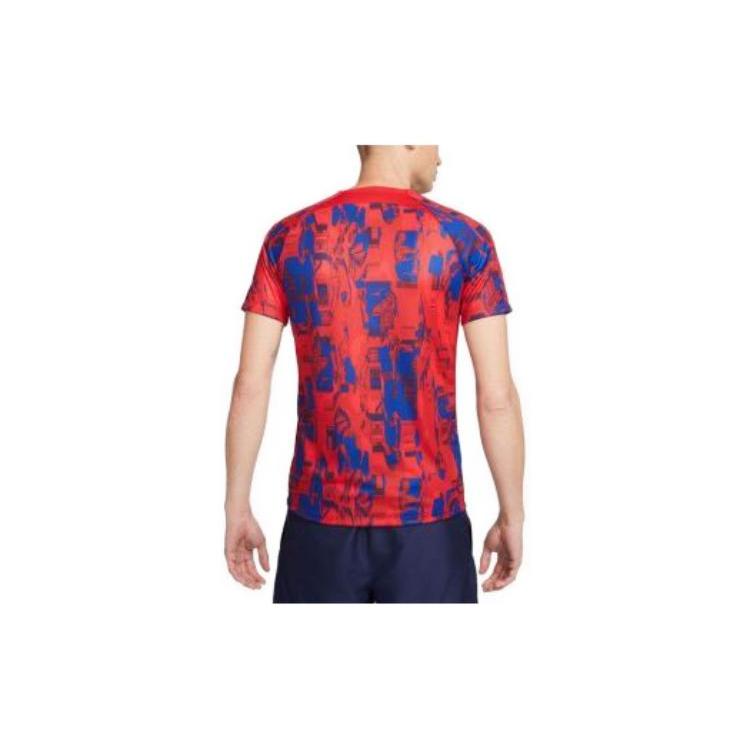 Nike T Shirts Men's Red Crew Neck Moderate Straight Fit DX3604-613