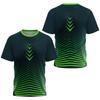 3D Digital Print Fashion Gradient Stripe T Shirt Men 2026 Badminton Table Tennis Training Summer Tops Casual Sports Tee