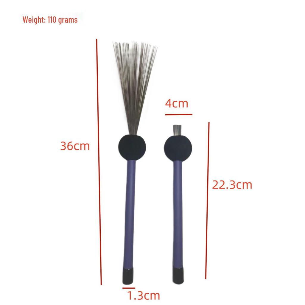 Percussion Accessories: Box Drum Sticks & Retractable Steel Wire Brushes