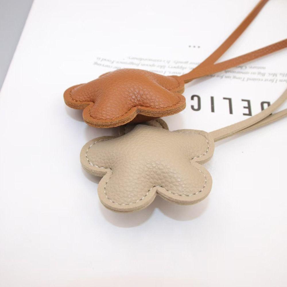 Брелок для ключей автомобиля Цветок Брелок ПУ кожа Подвеска для сумки Разноцветный ПУ кожаный держатель Женский