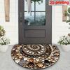 Welcome Mat Featuring Vibrant 2D Pebbles And Seashells - Slip-Resistant And to Maintain, This Semi-Circular Mat Is Ideal for Both Indoor And Outdoor