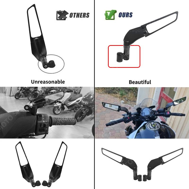 For Kawasaki Z900 Z 900 Motorcycle Wind Wing Side Rearview Mirror Adjustable Rotating Motorbike Accessories Reversing