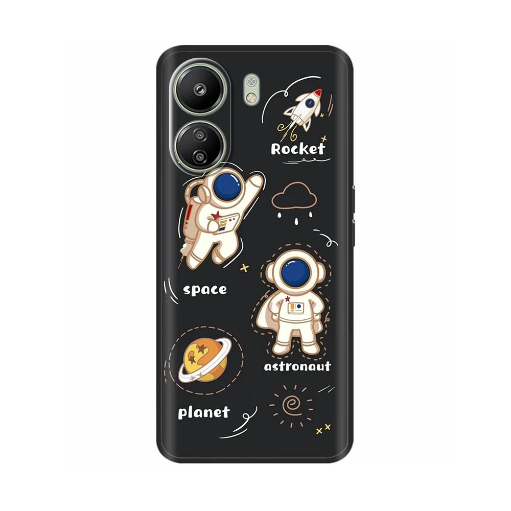 Чехол для Poco C65 Силиконовый чехол для Xiaomi POCO C 65 4G Чехол Сердце Бабочка Полная защита Мягкий жидкий силикон Чехол для телефона
